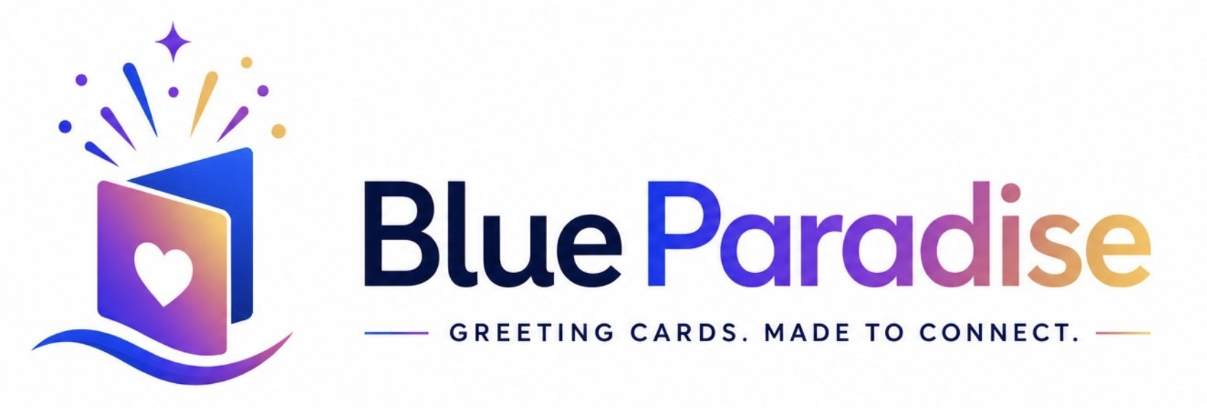 BlueParadise logo for AI-powered group greeting card platform